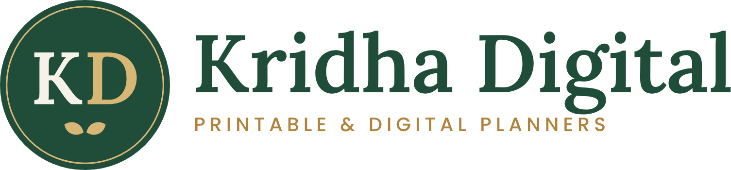 Kridha Digital – Printable & Digital Planners